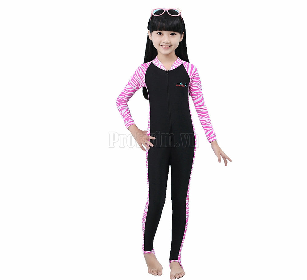 Bộ Bơi Liền Thân Bé Gái Blue Ocean LS306 Hồng - ProSwim.vn
