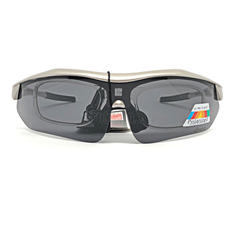 Kính Thể Thao 3 Tròng Mắt Basto BS202 Bạc - Kính Xe Đạp - Kính Tennis - Có Phân Cực