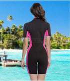 Bộ Bơi Liền Giữ Nhiệt Wetsuit Sbart Đen Hồng Dài Tới Đùi Dày 2mm - ProSwim.vn