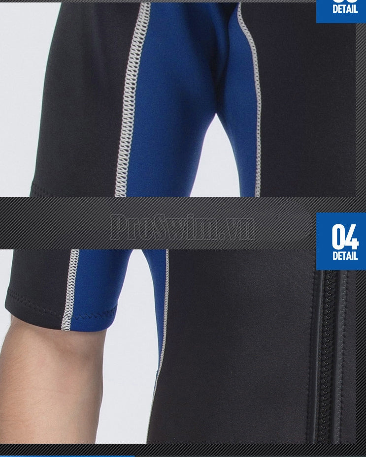 Bộ Bơi Liền Giữ Nhiệt Wetsuit Sbart Xanh Đen Dài Tới Gối Dày 2mm - ProSwim.vn