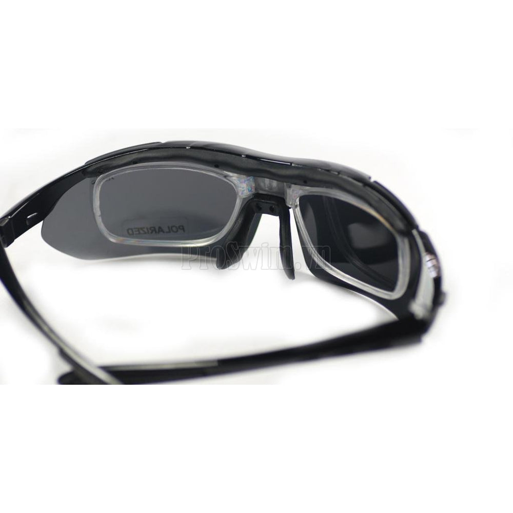 Kính Thể Thao Đi Xe Đạp 5 Tròng Basto BS102 Gọng Đen Tuyền (có khung gắn độ cận) - ProSwim.vn