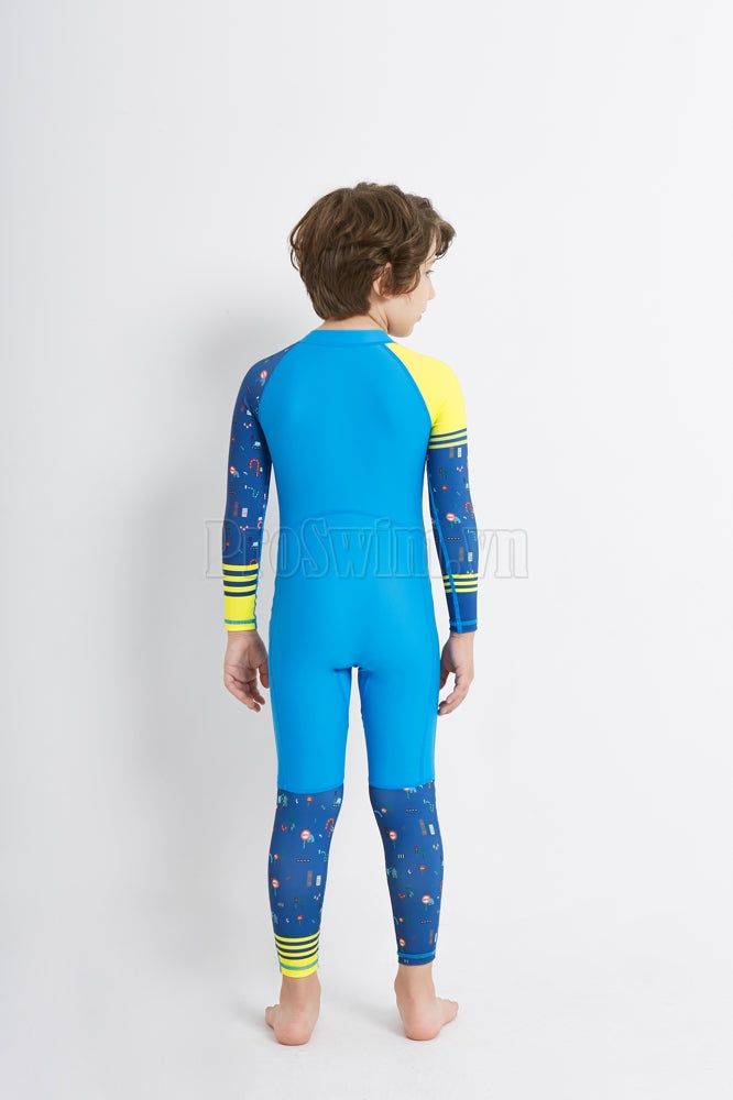 Bộ Bơi Bé Trai Kín Toàn Thân DS22 Xanh Dương - ProSwim.vn