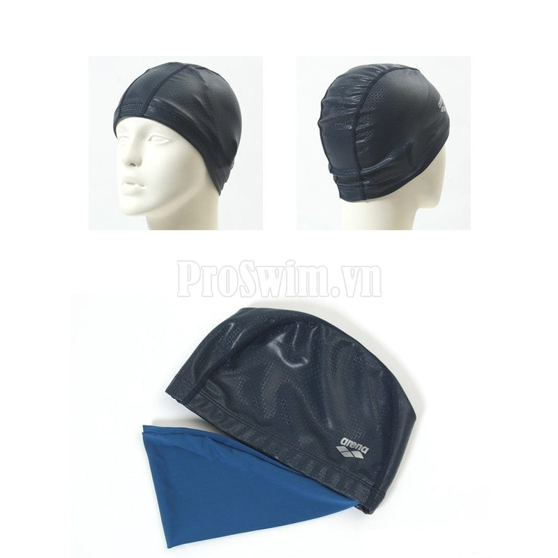 Mũ Bơi Vải Tráng Silicone Arena Có Hair Band Giữ Tóc Dài