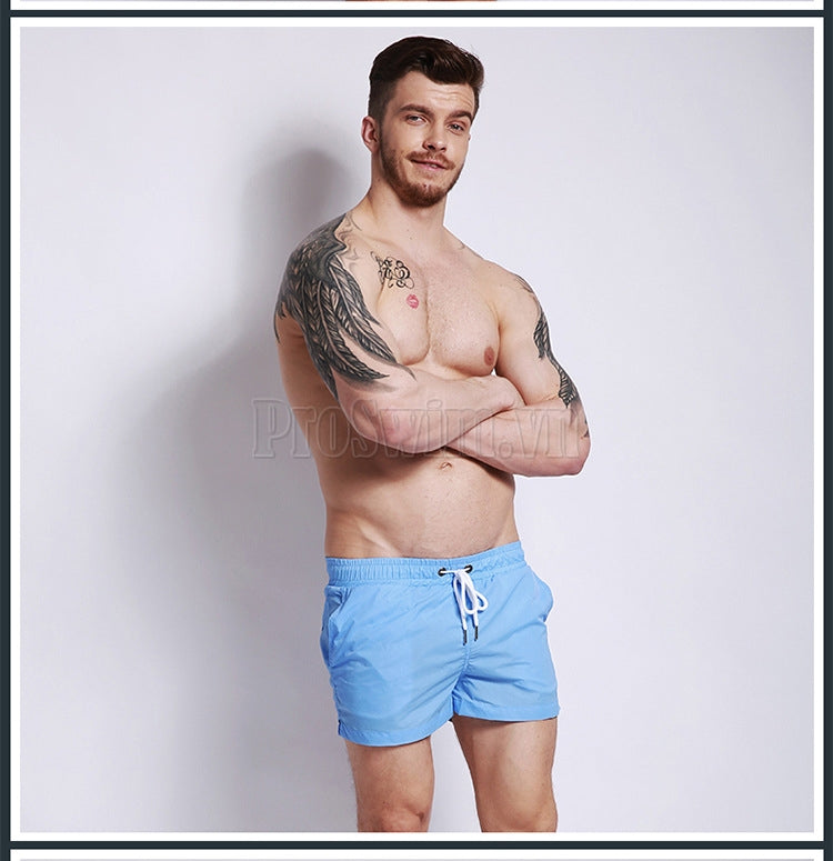 Quần Bơi Nam Đi Biển Desmiit G201 Xanh Lơ