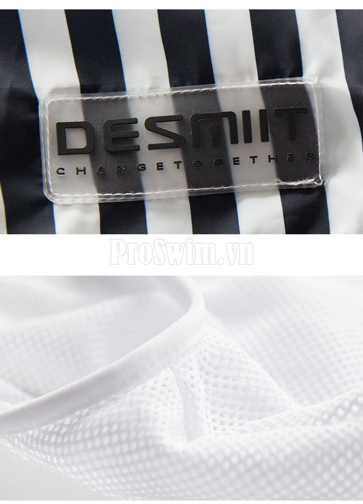 Quần Bơi Nam Đi Biển Desmiit Sọc Cạp Đỏ