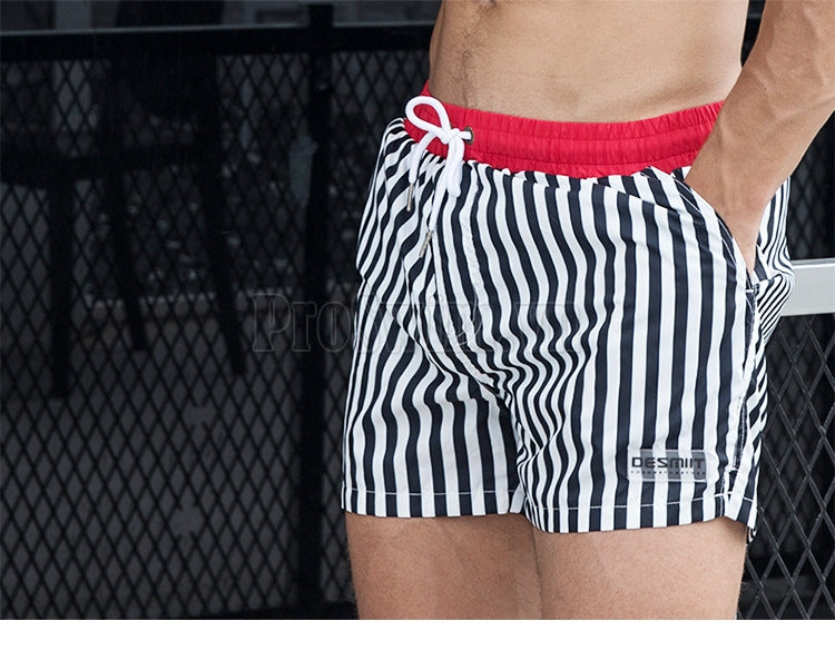 Quần Bơi Nam Đi Biển Desmiit Sọc Cạp Đỏ