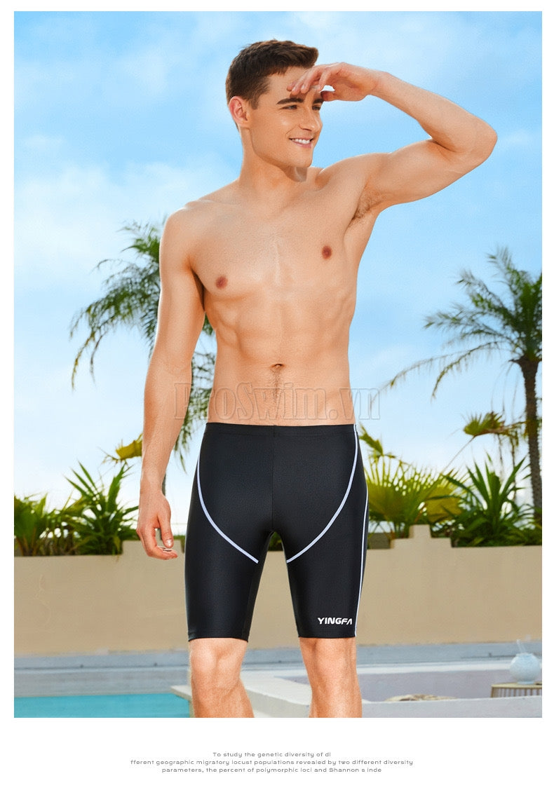 Quần Bơi Yingfa Cho Nam Dạng Lửng 3946 Đen
