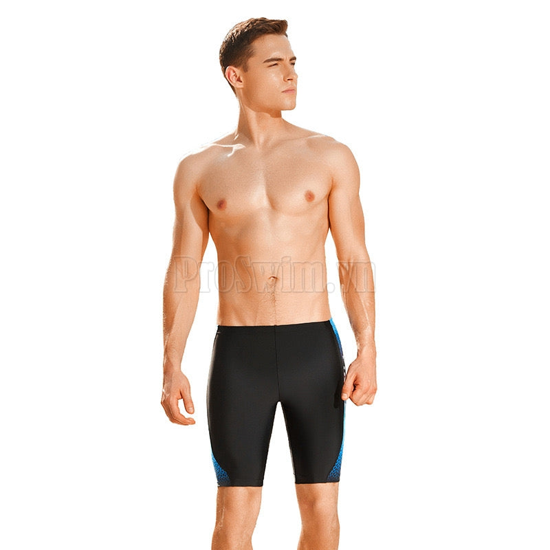 Quần Bơi Yingfa Cho Nam Dạng Lửng 3949 Đen Xanh