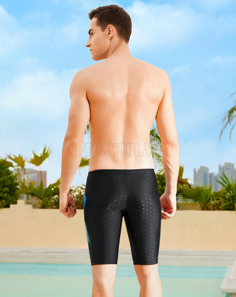 Quần Bơi Yingfa Cho Nam Dạng Lửng 3947 Đen Xanh