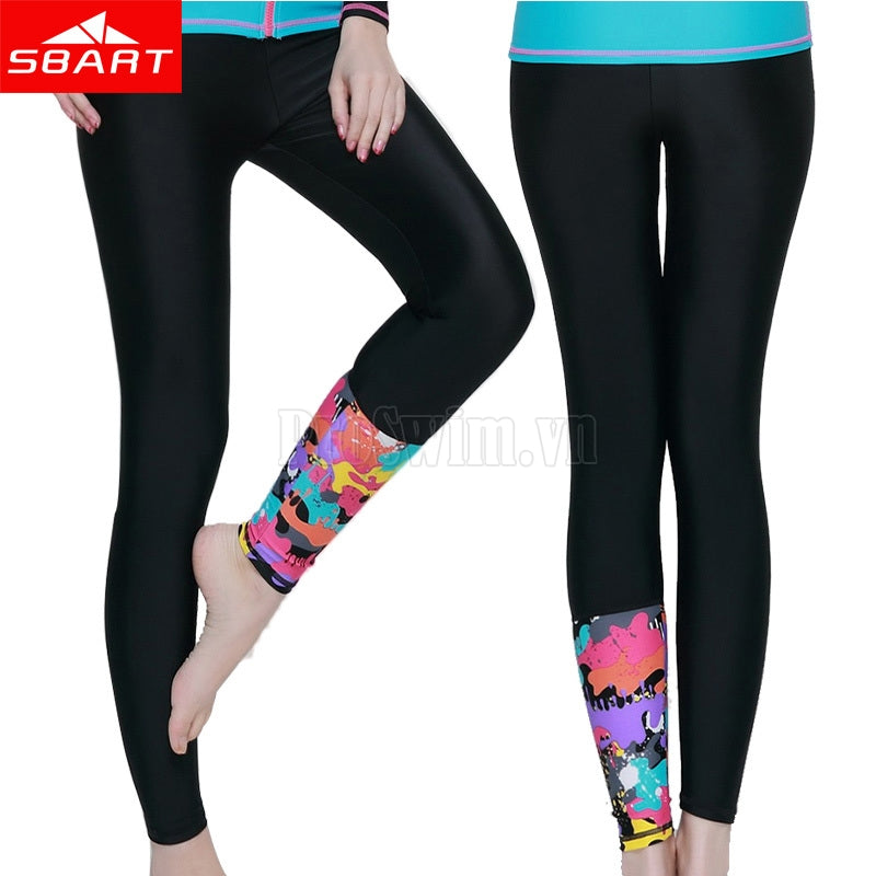 Quần Bơi Nữ Tới gót Sbart Đen Chân Hoa - ProSwim.vn