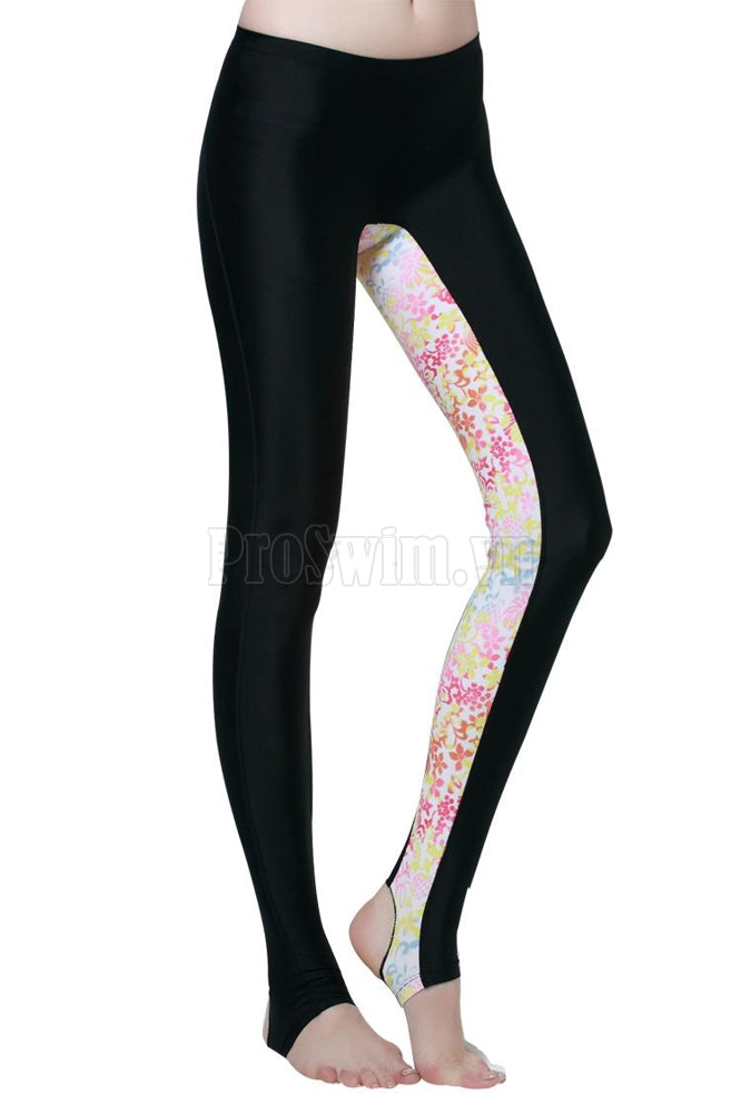 Quần Dài Tới Gót Nữ Sbart 809 Đen Hoa - ProSwim.vn