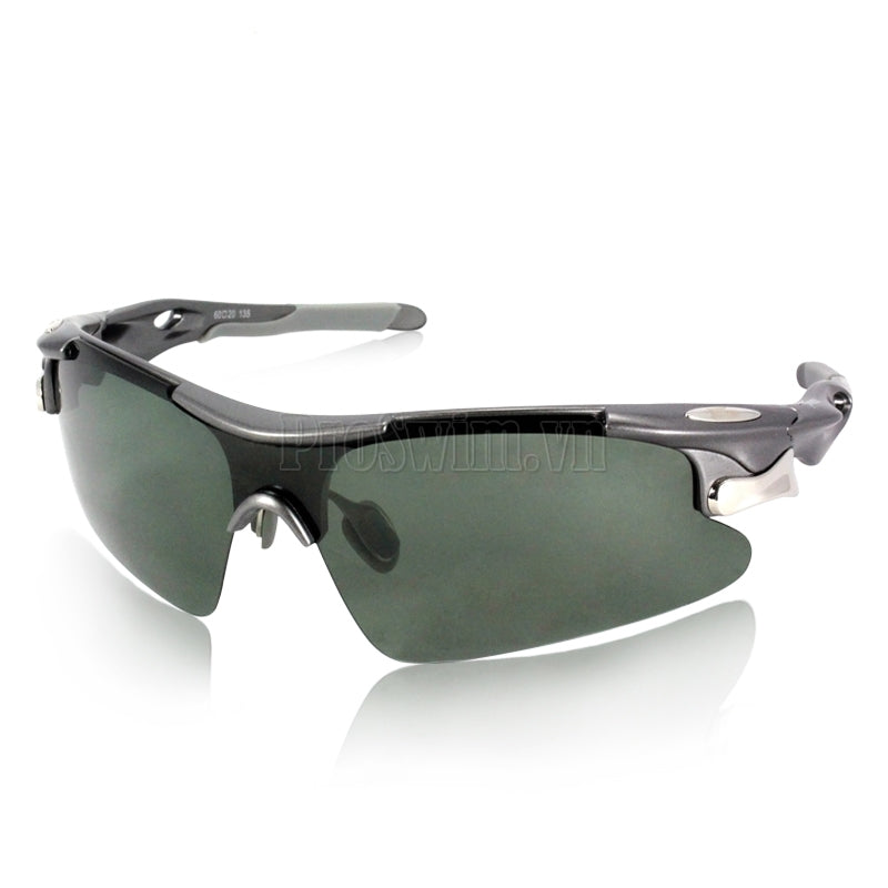 Bộ Kính Thể Thao Xe Đạp 3 tròng D548 Ghi bạc Gọng Dẻo - ProSwim.vn