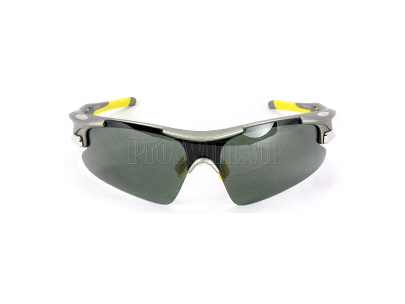 Bộ Kính Thể Thao Xe Đạp 3 tròng D548 Ghi Vàng Gọng Dẻo - ProSwim.vn