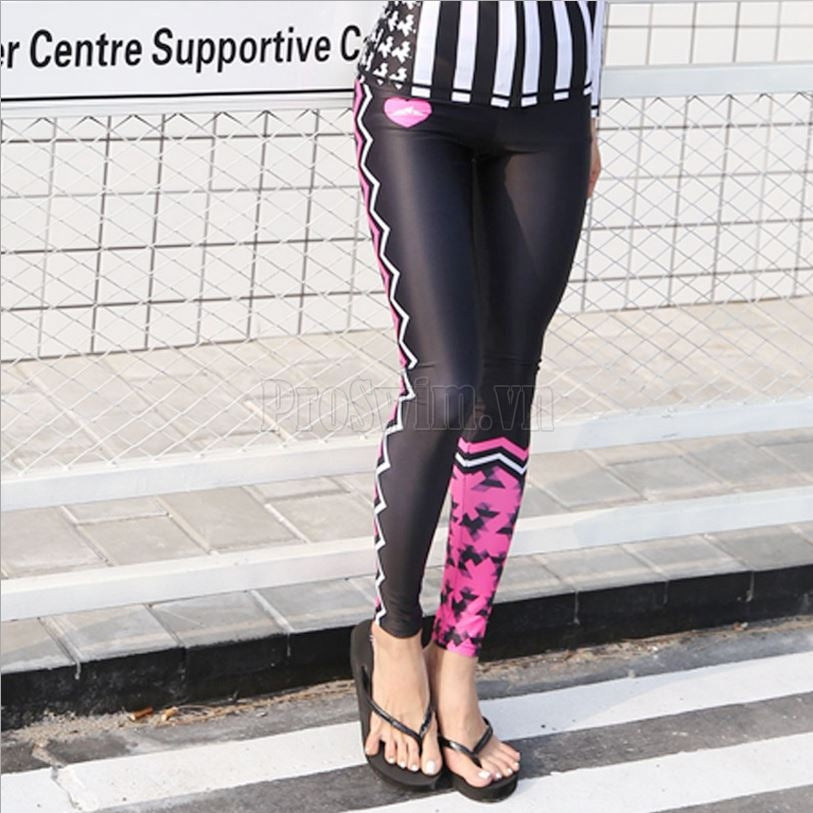 Quần Bơi Nữ dài tới gót D77 Đen - ProSwim.vn