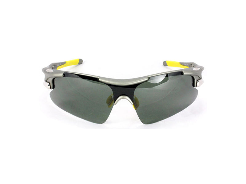 Bộ Kính Thể Thao Xe Đạp 3 tròng D548 Ghi Vàng Gọng Dẻo - ProSwim.vn