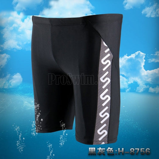 Quần Bơi Nam HNSD Dạng Lửng 8756 Đen Trắng - ProSwim.vn